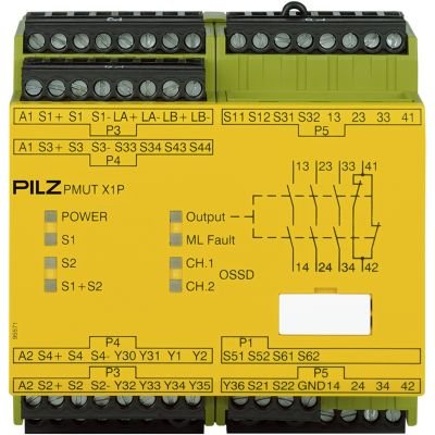 InControl Automation Pilz Pilz Safety Muting Relay - PMUT X1P 24VDC 3n-o 1n-c 5so